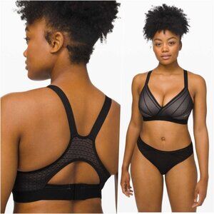 Lululemon / Awake to Lace Bra / Black and Beige / Like new / Size 32B